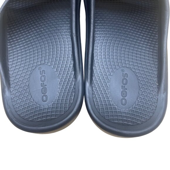 OOFOS Men’s Black Foam Lightweight Recovery Slide Sandals Size  M8/W10 main image 7